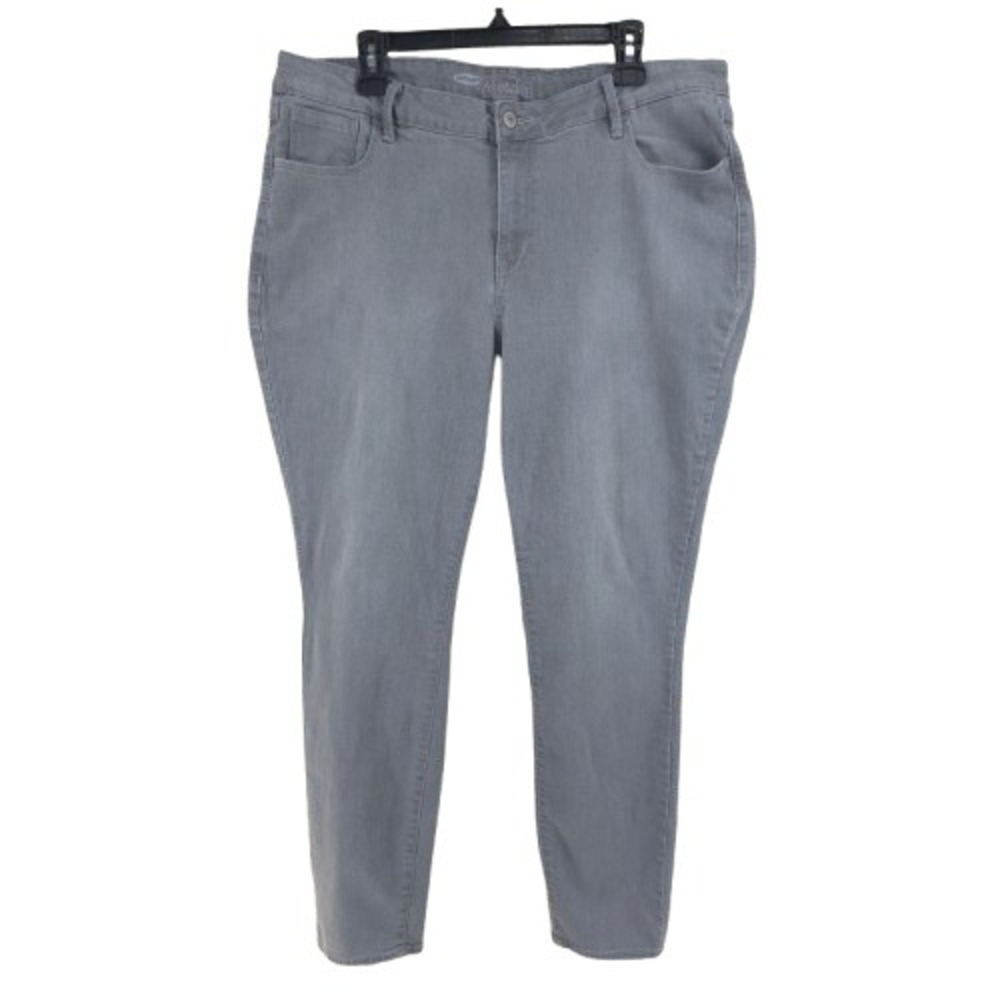 Old Navy‎ Rockstar Skinny High Rise Stretch Gray Denim Jeans Womens 18